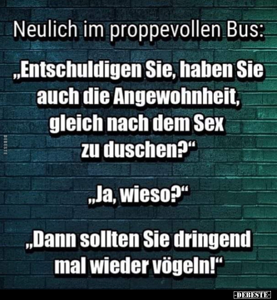 Neulich im proppevollen Bus..