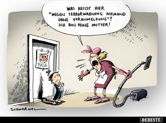 Was heisst hier "wegen Terrorwarnung niemand ohne.." - Lustige Bilder | DEBESTE.de