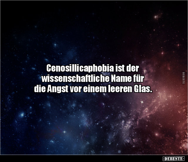 Cenosillicaphobia ist der wissenschaftliche Name für die.. - Lustige Bilder | DEBESTE.de