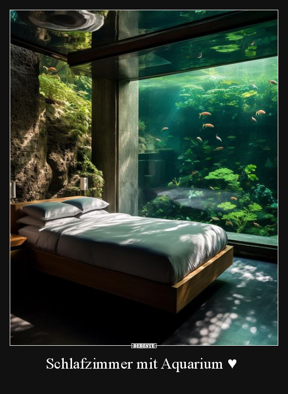 Schlafzimmer mit Aquarium ♥.. - Lustige Bilder | DEBESTE.de