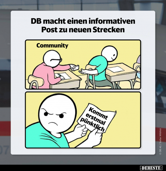 DB macht einen informativen Post zu neuen Strecken.. - Lustige Bilder | DEBESTE.de