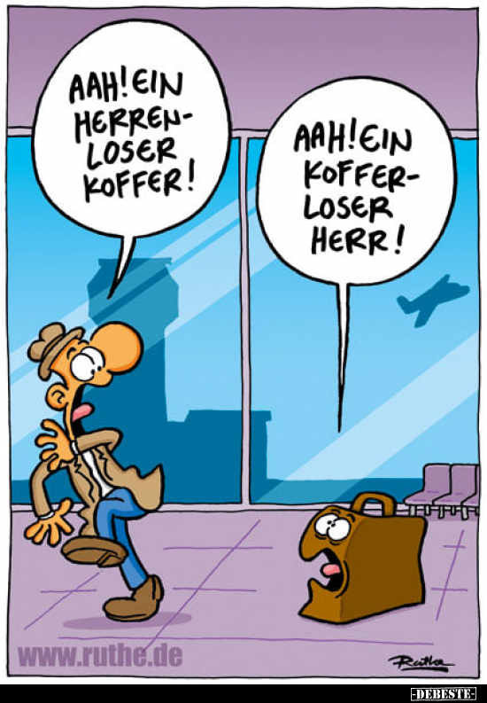 Aah! Ein herrenloser Koffer!.. - Lustige Bilder | DEBESTE.de