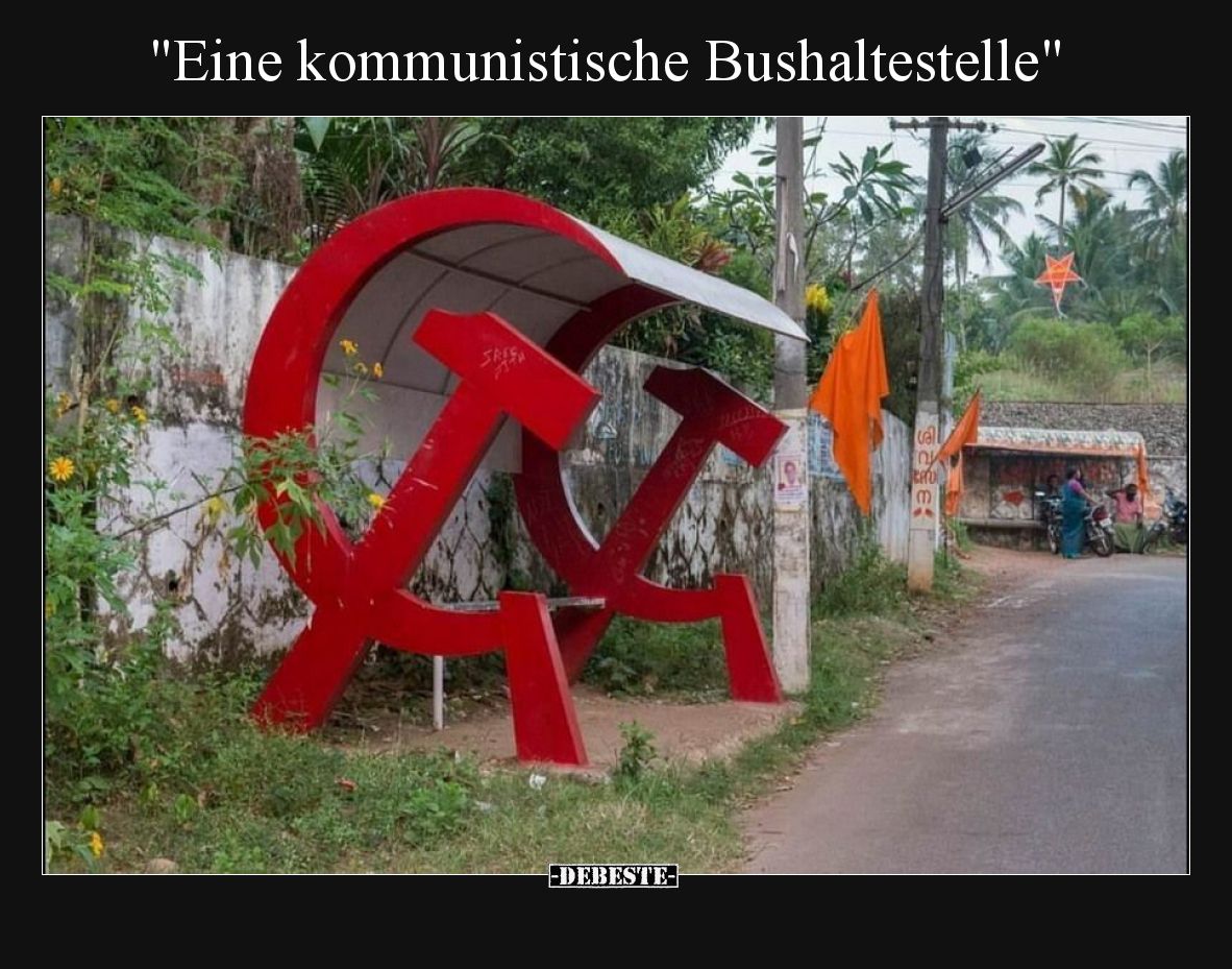 Eine kommunistische Bushaltestelle