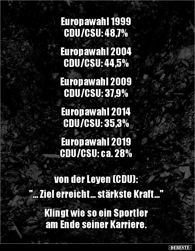 Europawahl 1999 CDU/CSU: 48,7% Europawahl 2004CDU/CSU.. - Lustige Bilder | DEBESTE.de