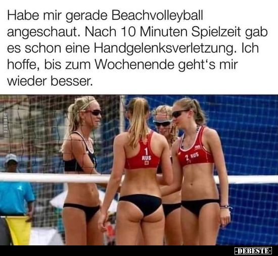 Habe mir gerade Beachvolleyball angeschaut. Nach 10 Minuten.. - Lustige Bilder | DEBESTE.de