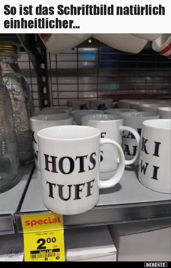 So ist das Schriftbild natürlich einheitlicher...