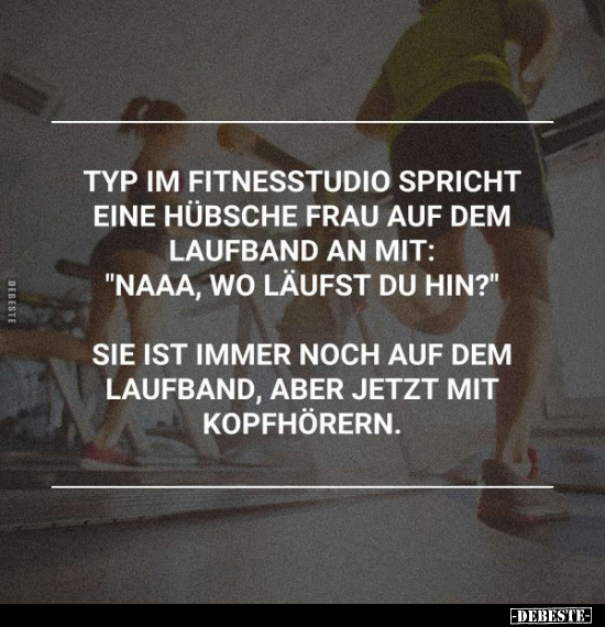 Typ im Fitnesstudio spricht eine hübsche Frau auf dem.. - Lustige Bilder | DEBESTE.de