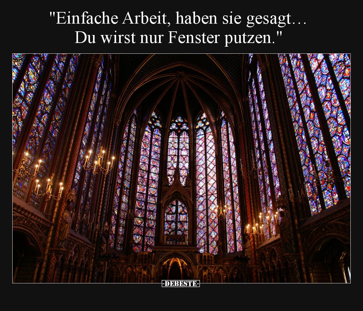 Einfache Arbeit, haben sie gesagt… Du wirst nur Fenster putzen.