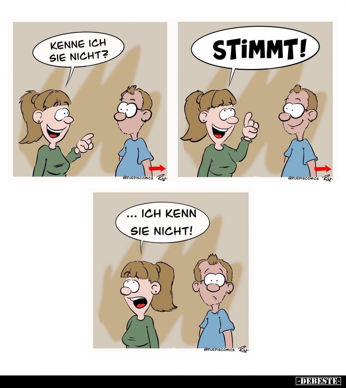 Kenne ich sie nicht? - Stimmt! - Ich kenn sie nicht!
