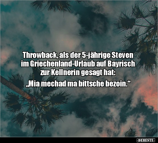 Throwback, als der 5-jährige Steven im Griechenland-Urlaub.. - Lustige Bilder | DEBESTE.de