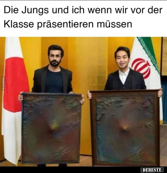 Die Jungs und ich wenn wir vor der Klasse präsentieren.. - Lustige Bilder | DEBESTE.de