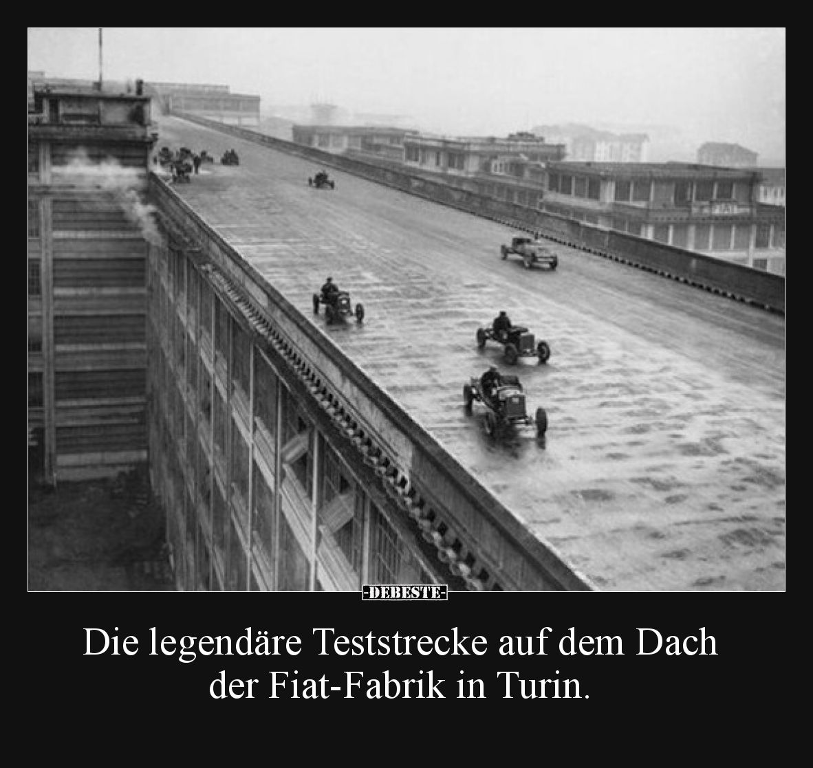 Die legendäre Teststrecke auf dem Dach der Fiat-Fabrik in.. - Lustige Bilder | DEBESTE.de