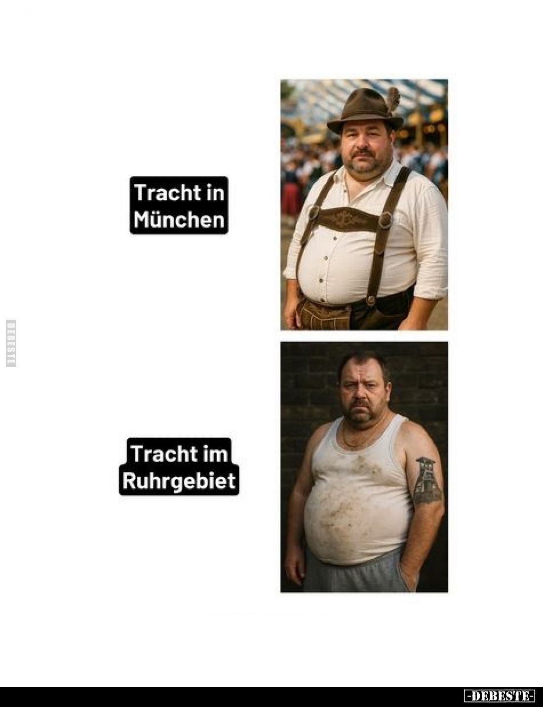 Tracht in München vs
Tracht im Ruhrgebiet.