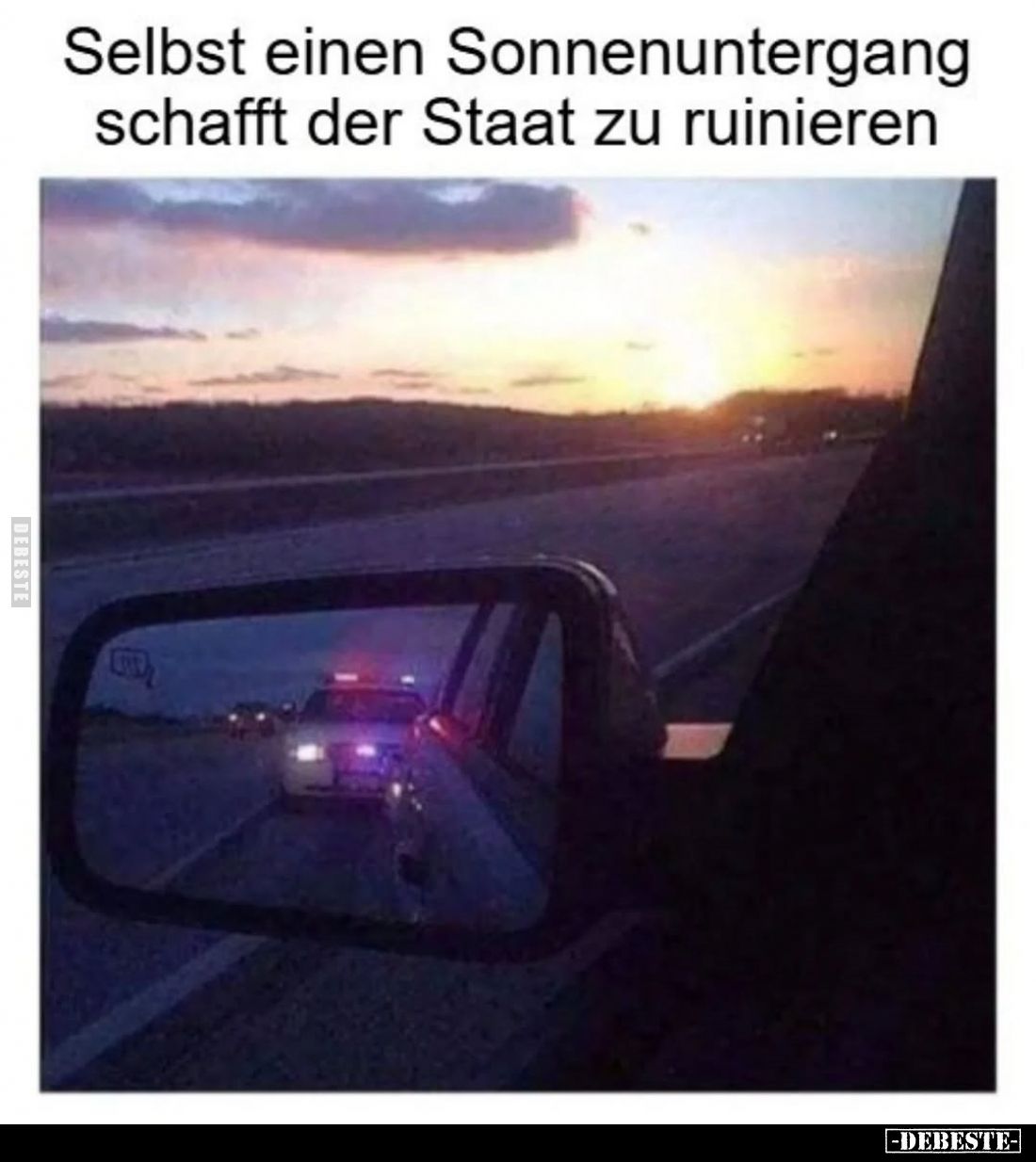 Selbst einen Sonnenuntergang schafft der Staat zu ruinieren