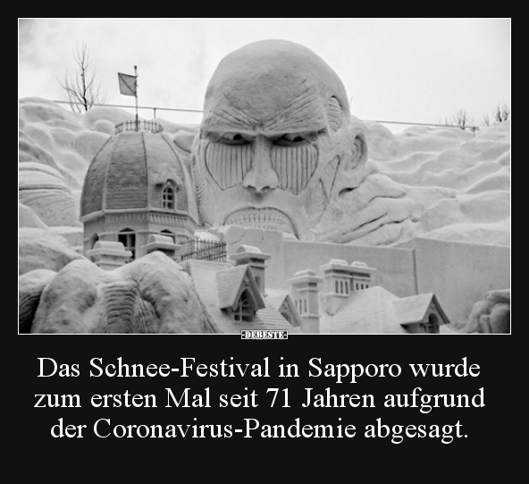 Das Schnee-Festival in Sapporo wurde zum ersten Mal seit..