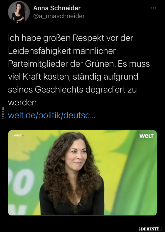 Ich habe großen Respekt vor der Leidensfähligkeit..