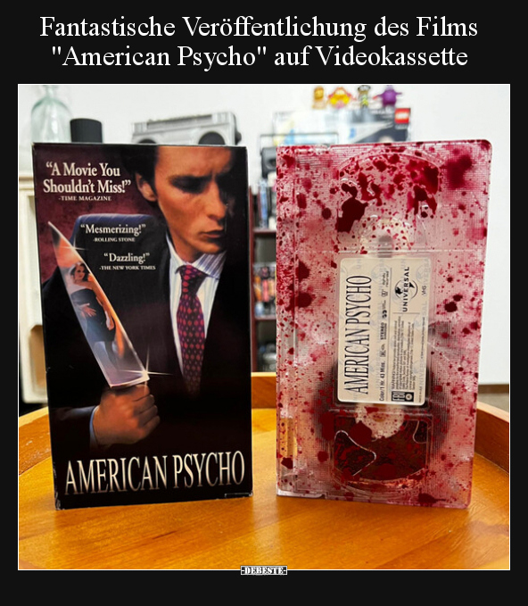 Fantastische Veröffentlichung des Films "American Psycho".. - Lustige Bilder | DEBESTE.de