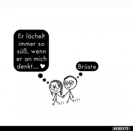 Er lächelt immer so süß, wenn er an mich denkt...