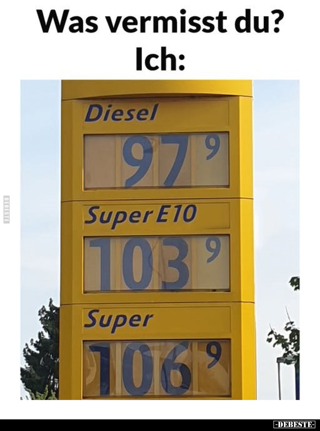 Was vermisst du?
Ich: