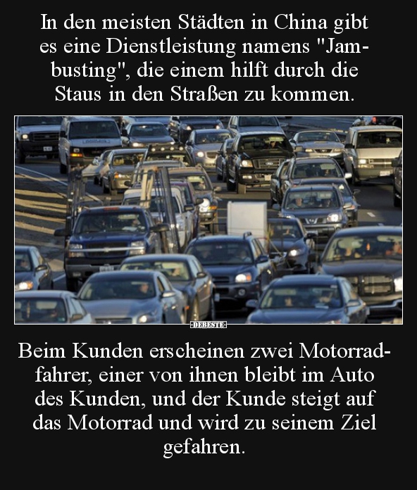 In den meisten Städten in China gibt es eine Dienstleistung..