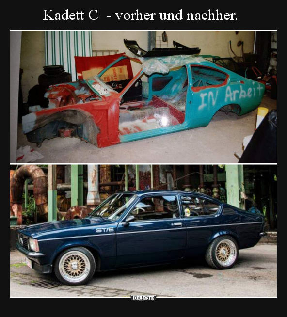 Kadett C - vorher und nachher...