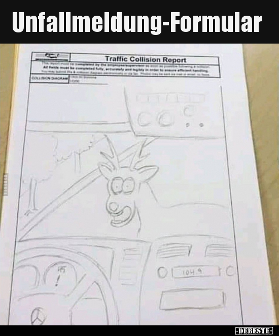 Unfallmeldung-Formular.. - Lustige Bilder | DEBESTE.de