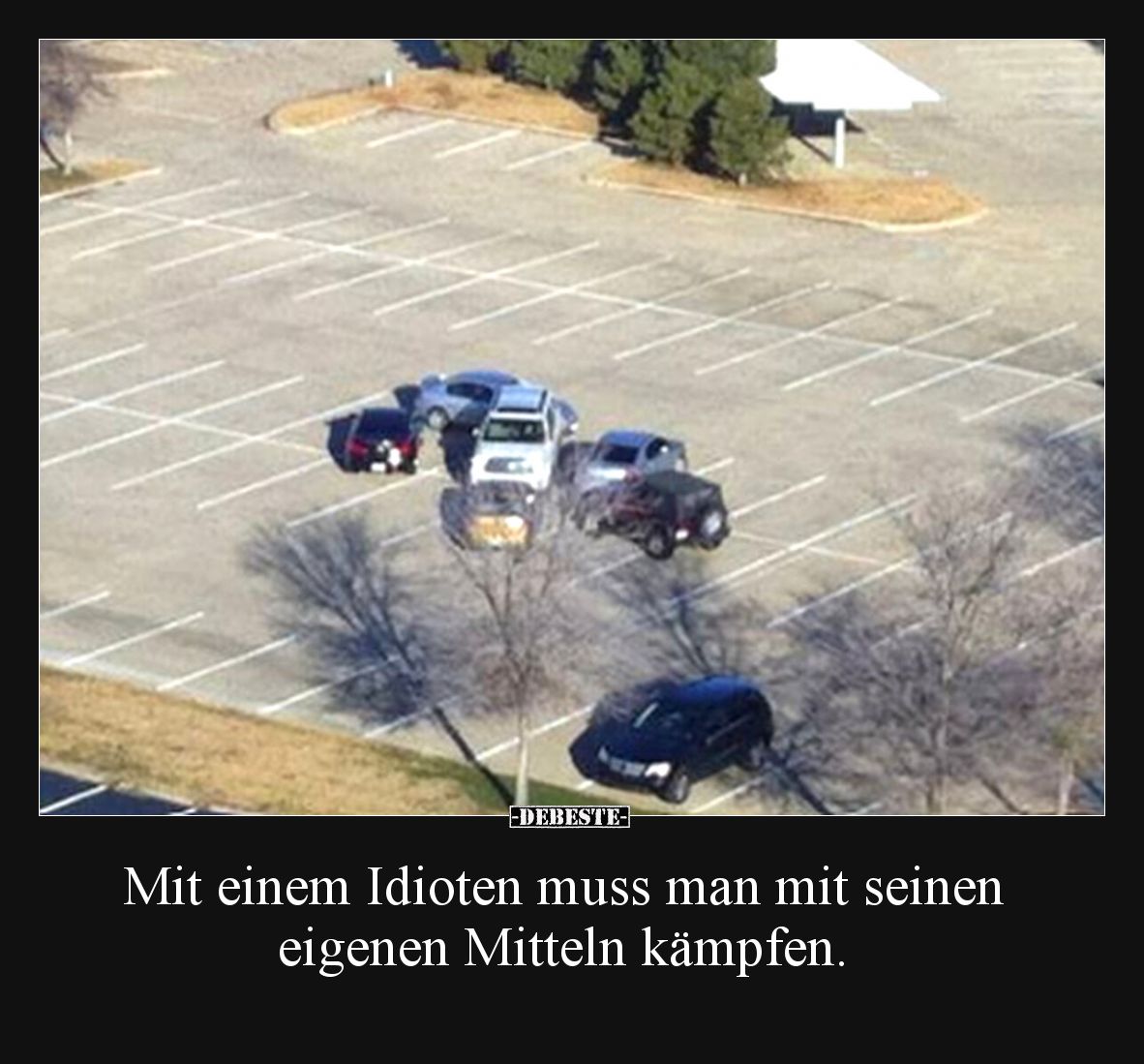 Mit einem Idioten muss man mit seinen eigenen Mitteln kämpfen.