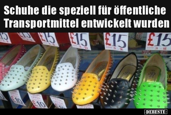 Schuhe die speziell für öffentliche Transportmittel..