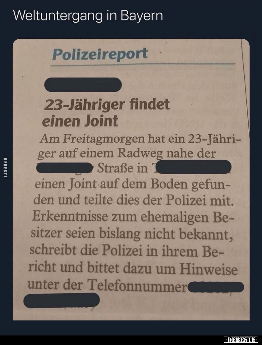 Weltuntergang in Bayern.