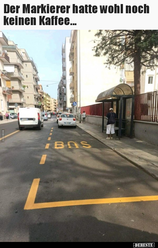 Der Markierer hatte wohl noch keinen Kaffee...