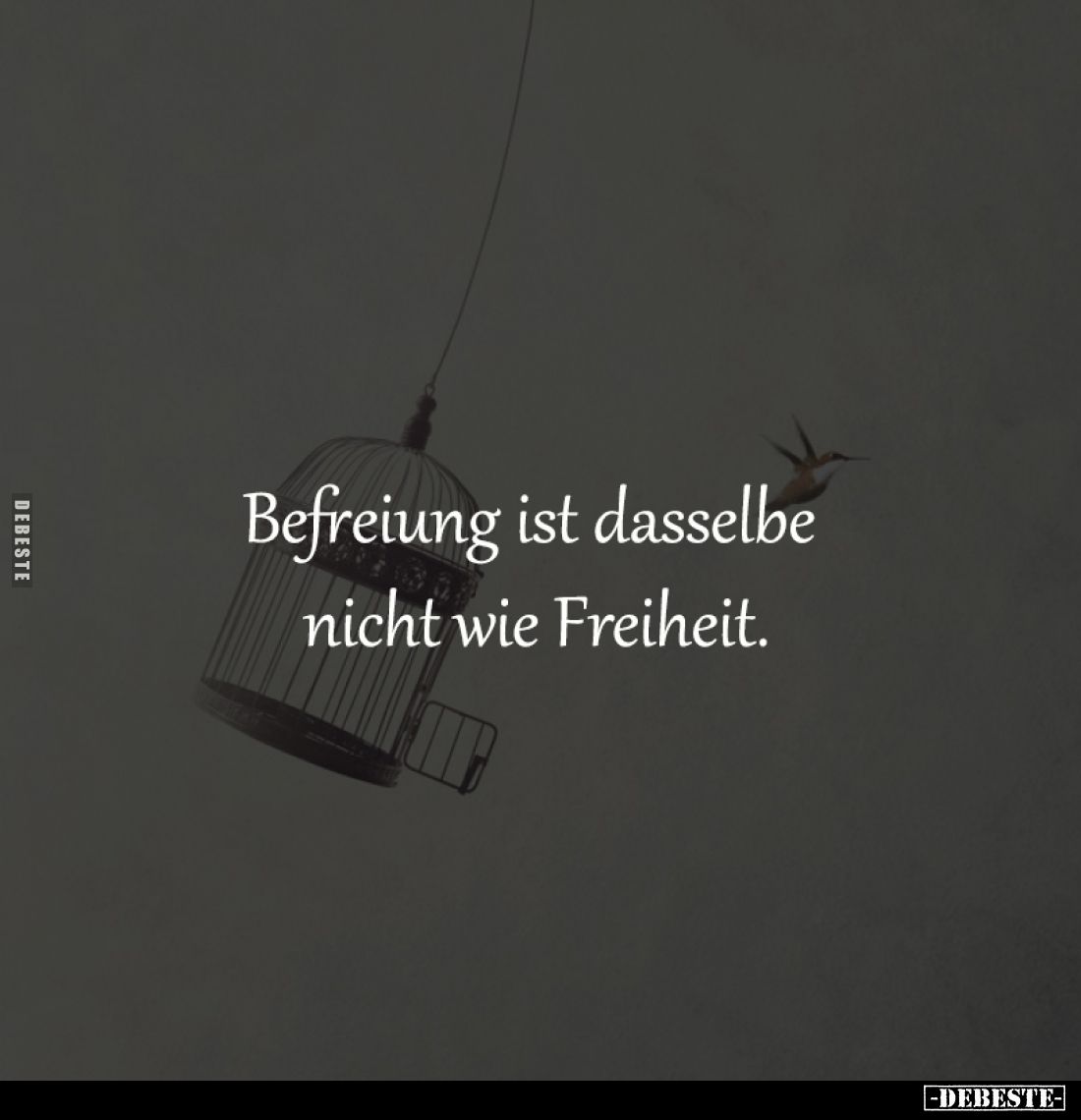 Befreiung ist dasselbe 
nicht wie Freiheit.
