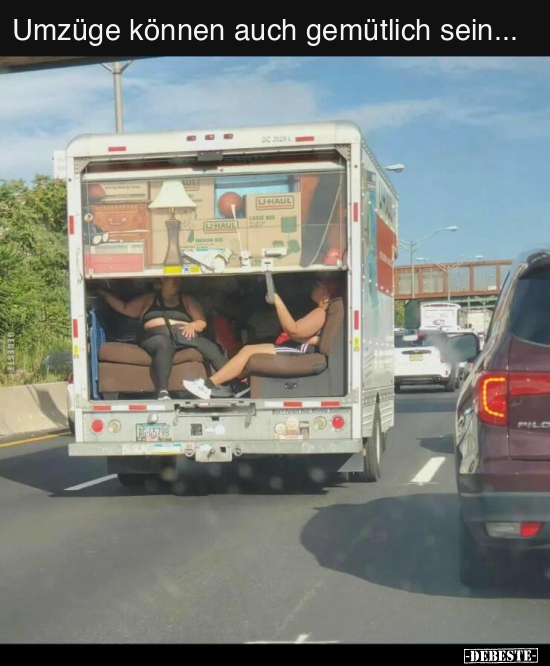 Umzüge können auch gemütlich sein... - Lustige Bilder | DEBESTE.de