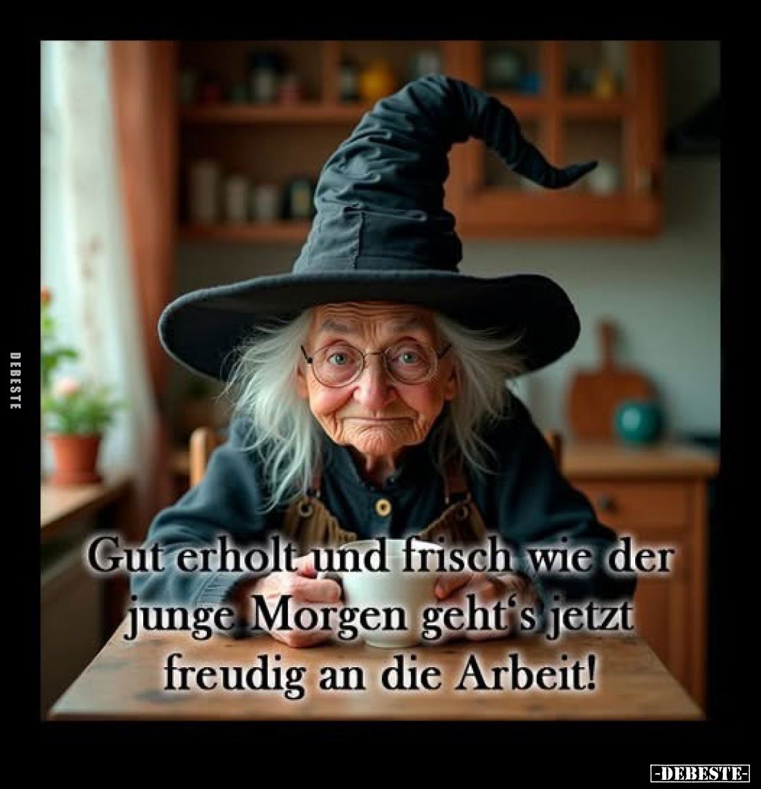 Gut erholt und frisch wie der junge Morgen geht's jetzt freudig an die Arbeit!
