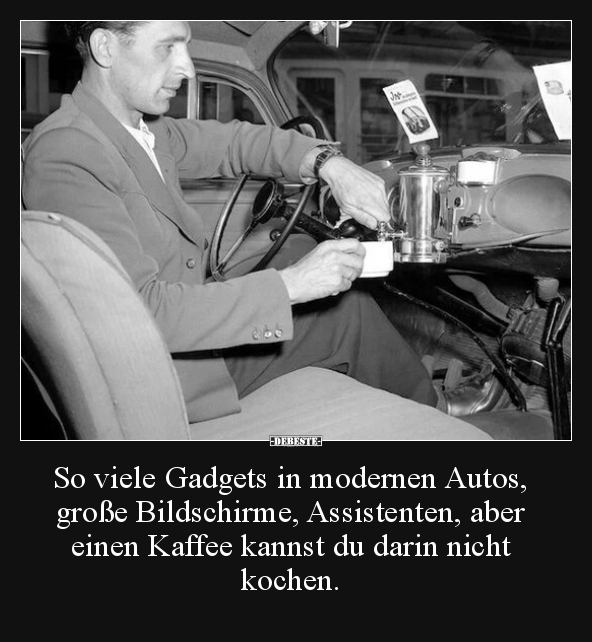 So viele Gadgets in modernen Autos, große Bildschirme.. - Lustige Bilder | DEBESTE.de
