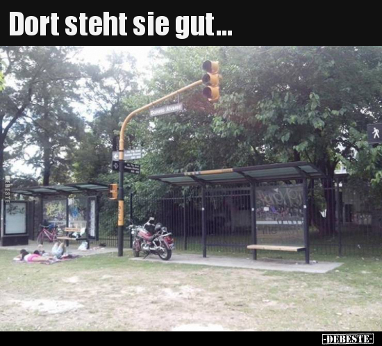 Dort steht sie gut
