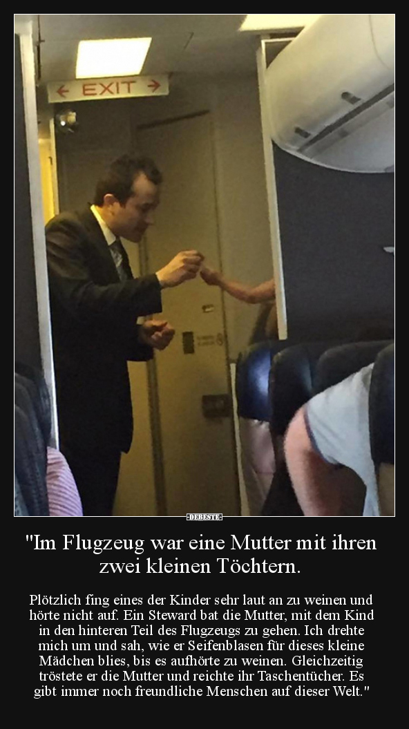 "Im Flugzeug war eine Mutter mit ihren zwei kleinen.." - Lustige Bilder | DEBESTE.de