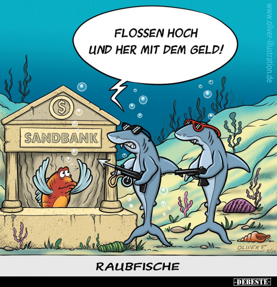 Flossen hoch und her mit dem Geld!.. - Lustige Bilder | DEBESTE.de