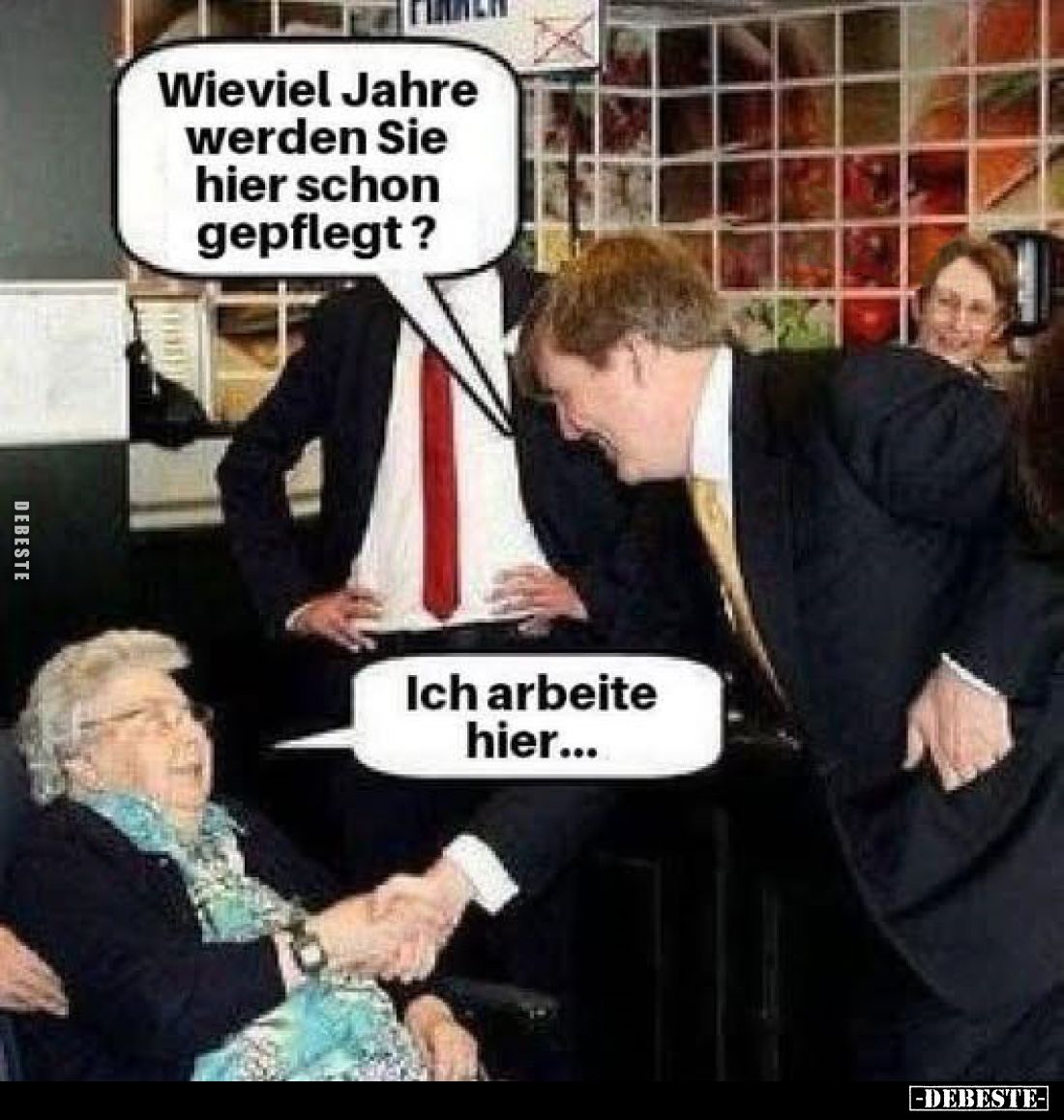 Wieviel Jahre werden Sie hier schon gepflegt?

Ich arbeite hier...