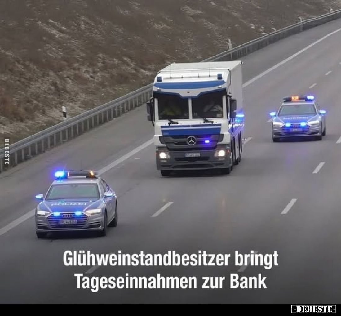 Glühweinstandbesitzer bringt Tageseinnahmen zur Bank