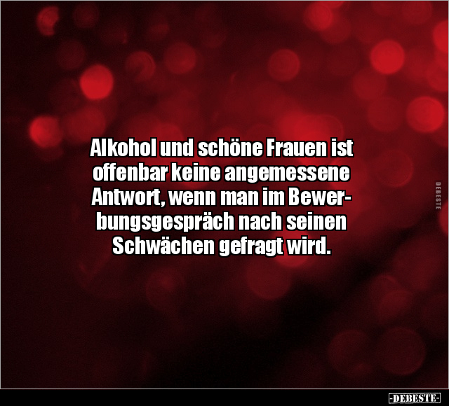 Alkohol und schöne Frauen ist offenbar keine angemessene.. - Lustige Bilder | DEBESTE.de