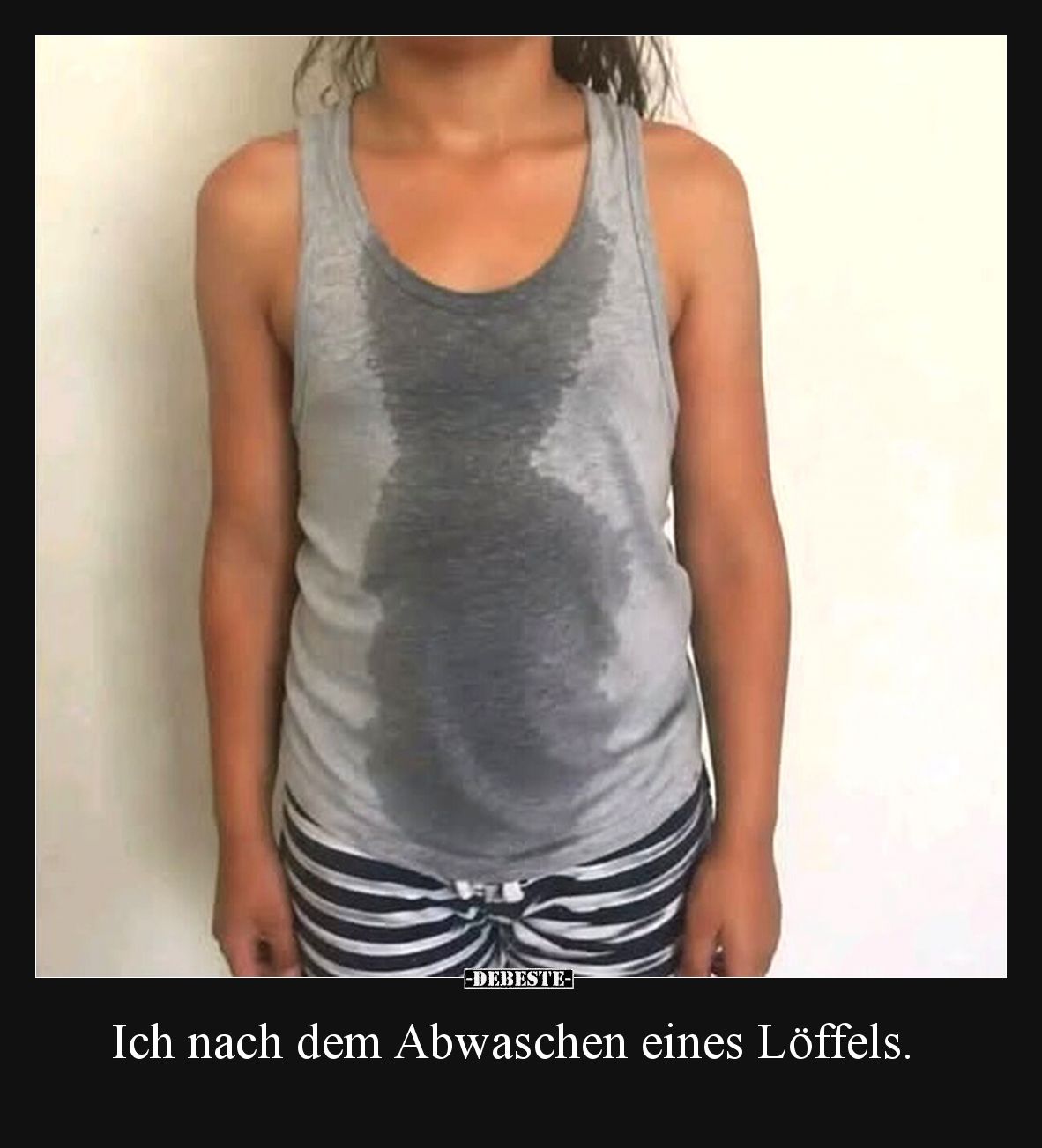 Ich nach dem Abwaschen eines Löffels.