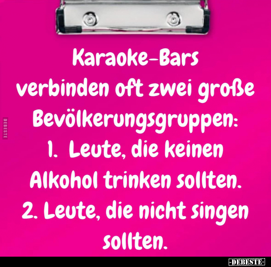 Karaoke-Bars verbinden oft zwei große Bevölkerungsgruppen.. - Lustige Bilder | DEBESTE.de