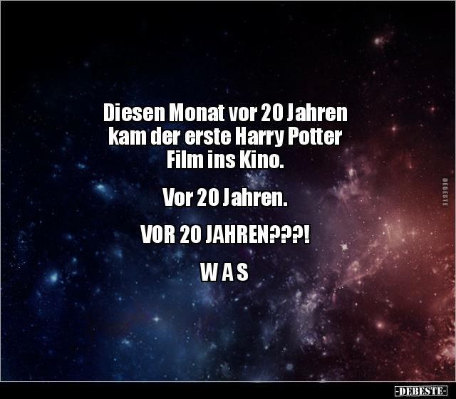 Diesen Monat vor 20 Jahren kam der erste Harry Potter.. - Lustige Bilder | DEBESTE.de
