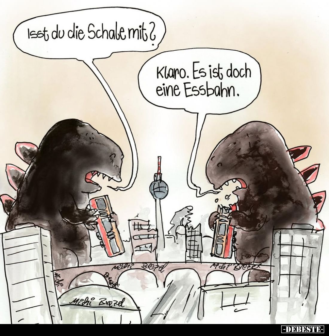 Isst du die Schale mit ?
Klaro. Es ist doch eine Essbahn.