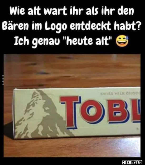 Wie alt wart ihr als ihr den Bären im Logo entdeckt habt?.. - Lustige Bilder | DEBESTE.de