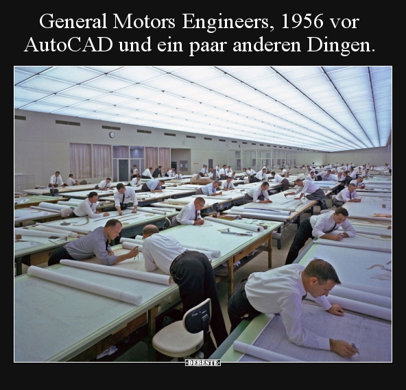 General Motors Engineers, 1956 vor AutoCAD und ein paar.. - Lustige Bilder | DEBESTE.de