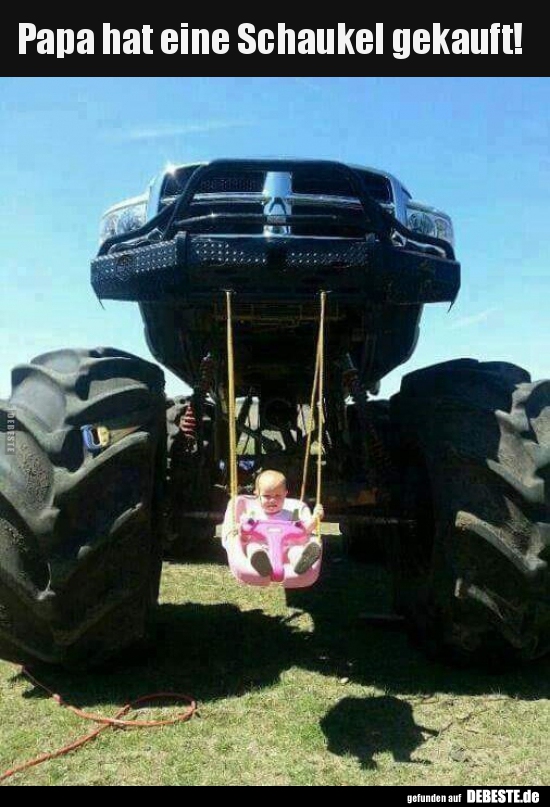 Papa hat eine Schaukel gekauft!..