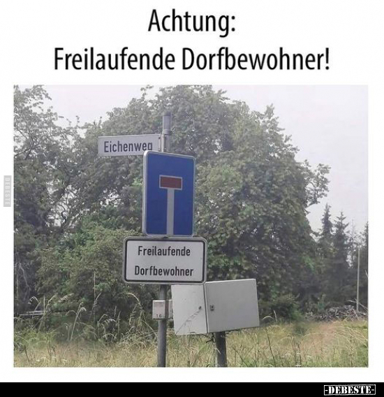 Achtung: Freilaufende Dorfbewohner!.. - Lustige Bilder | DEBESTE.de