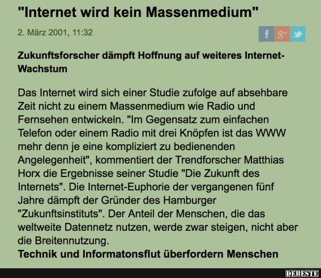 Internet wird kein Massenmedium.. [2001]