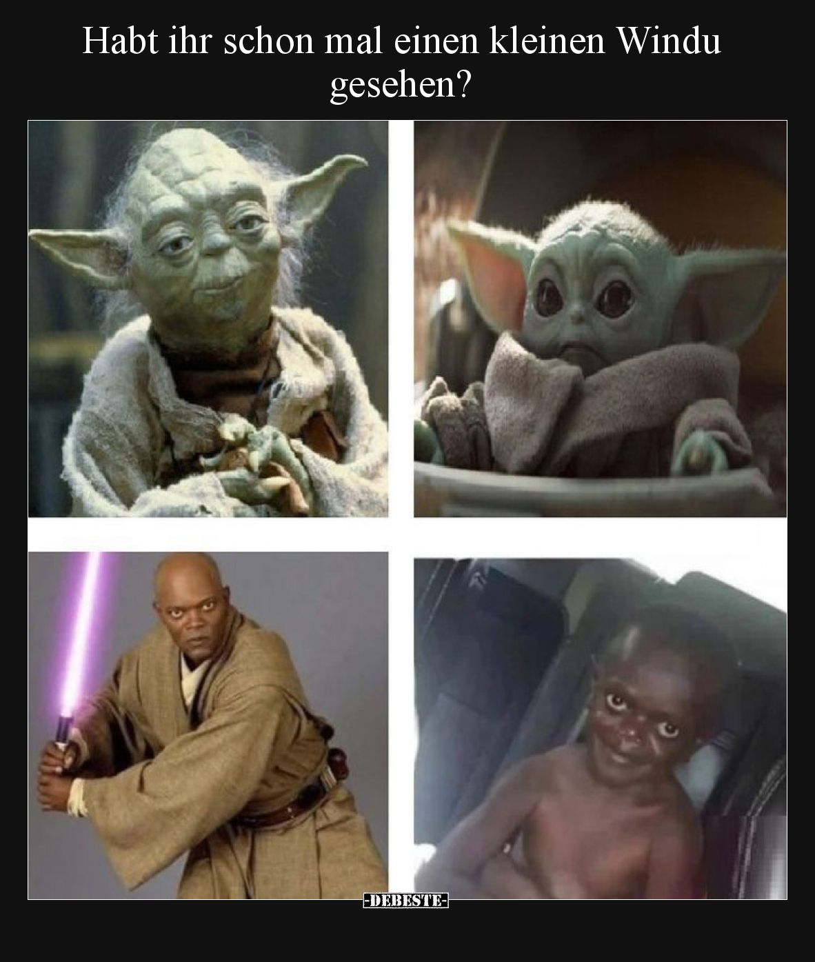 Habt ihr schon mal einen kleinen Windu gesehen?